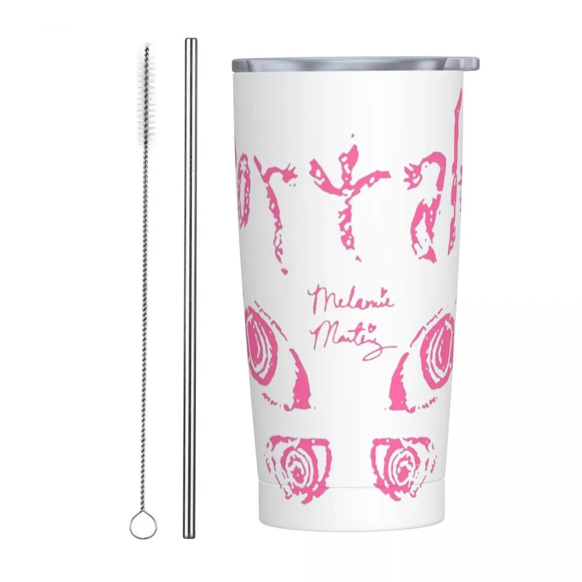 Melanied Martinezs Portals Tour Stainless Steel Tumbler Four Eyes Coffee Mug With Straws Car Mugs Cold and Hot Water Bottle