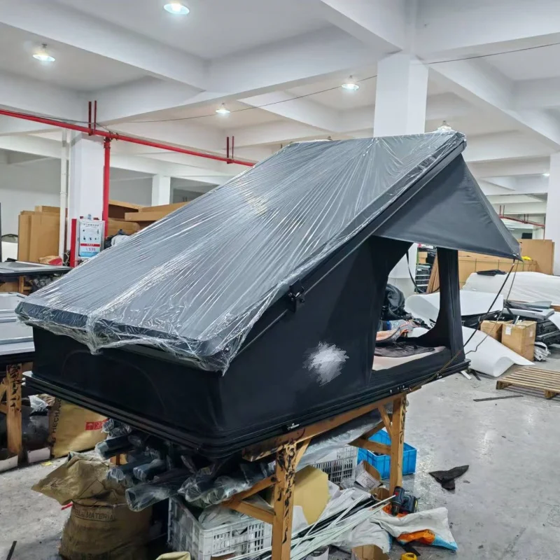 DrunkenXp New Style High Ending 1.45m Width Aluminum Triangle Roof Tent Clamshell Roof Top Tent