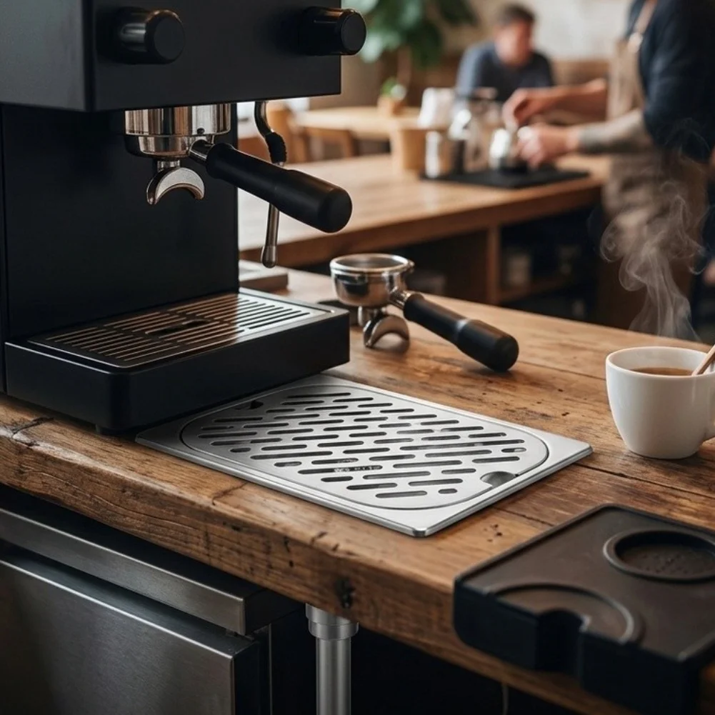 For Daily Coffee Making Coffee Drip Tray Stainless Steel Tray Rustproof Material Stable Structure Compact Size Fit