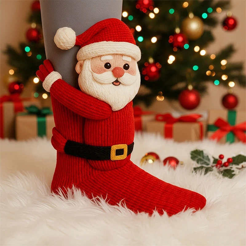 Kerstsok Kerstman Sokken Gebreide Dierensokken 3D Rendier Kerstboom Kawaii Leuke Kerst Thema Feestcadeau Outfits
