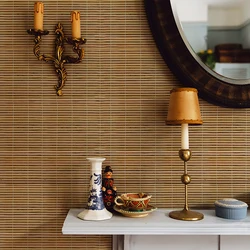 Classic Bamboo Texture Brown PVC Wallpaper Vinyl Wall Stickers For Living Room Kitchen Peel And Stick Waterproof Room Decor