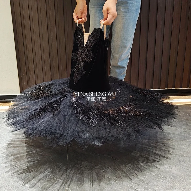 جديد البجعة السوداء الباليه تنورة قصيرة ريشة نمط المنافسة الدولية الأبيض سوان أداء زي بلوبيرد تخصيص #3
