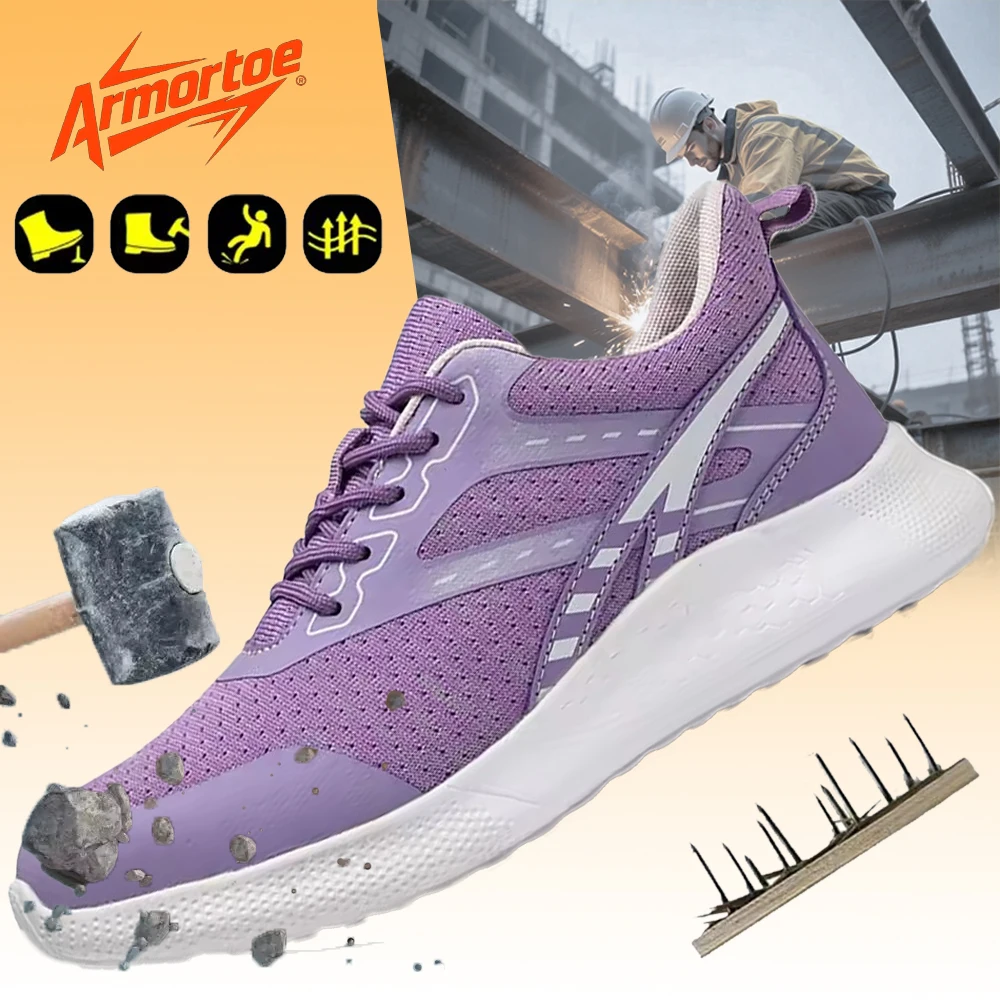 

ArmorToe Steel Head Four Seasons Models Of Anti-smash Safety Shoes Wear-resistant Lightweight Non-slip Work Shoes #Armor2717