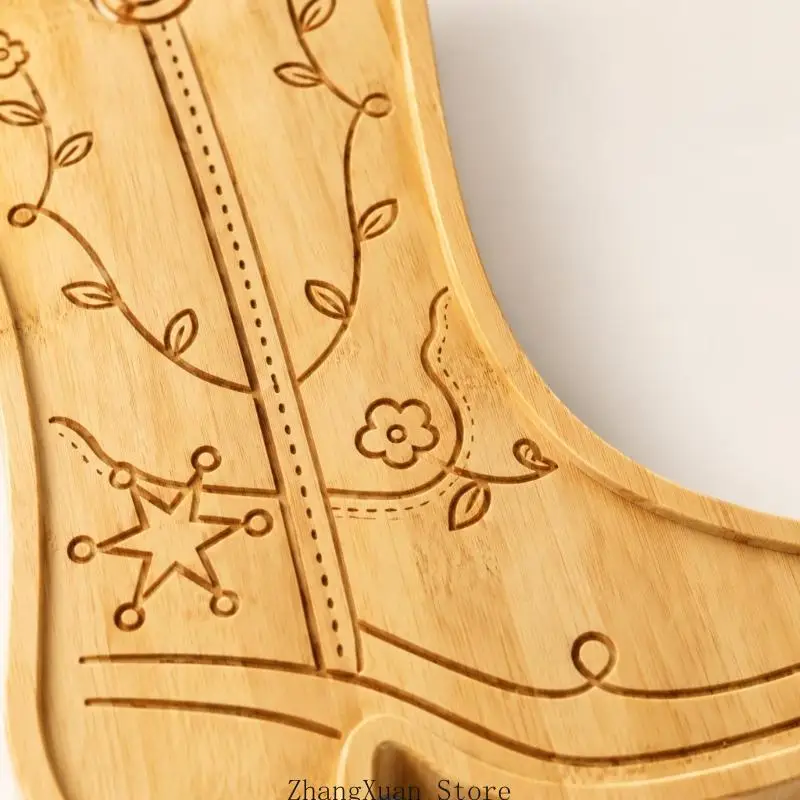 Boot-Serviertabletts aus Naturholz mit Westernmotiven für Partys 3XUF – Detail 9