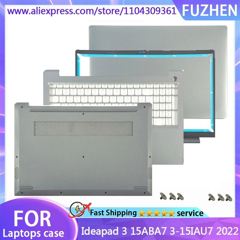 NEW Parts For Ideapad 3 15ABA7 3-15IAU7 2022 LCD Back Cover Bezel Palmrest Bottom Case Laptop Housing Replace Gray
