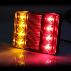 1/2Pcs Waterproof 8 LED Trailer Tail Lights DC 12V Waterproof Shockproof 20led RV ATV Lorry Caravan Car Lighting