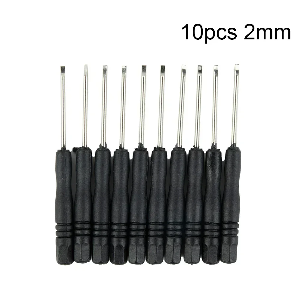 10pcs Precision Screwdriver Set Slotted Cross Screwdrivers 2mm Cutter Head For Smartphone Tablet Repairing Disassemble Tools