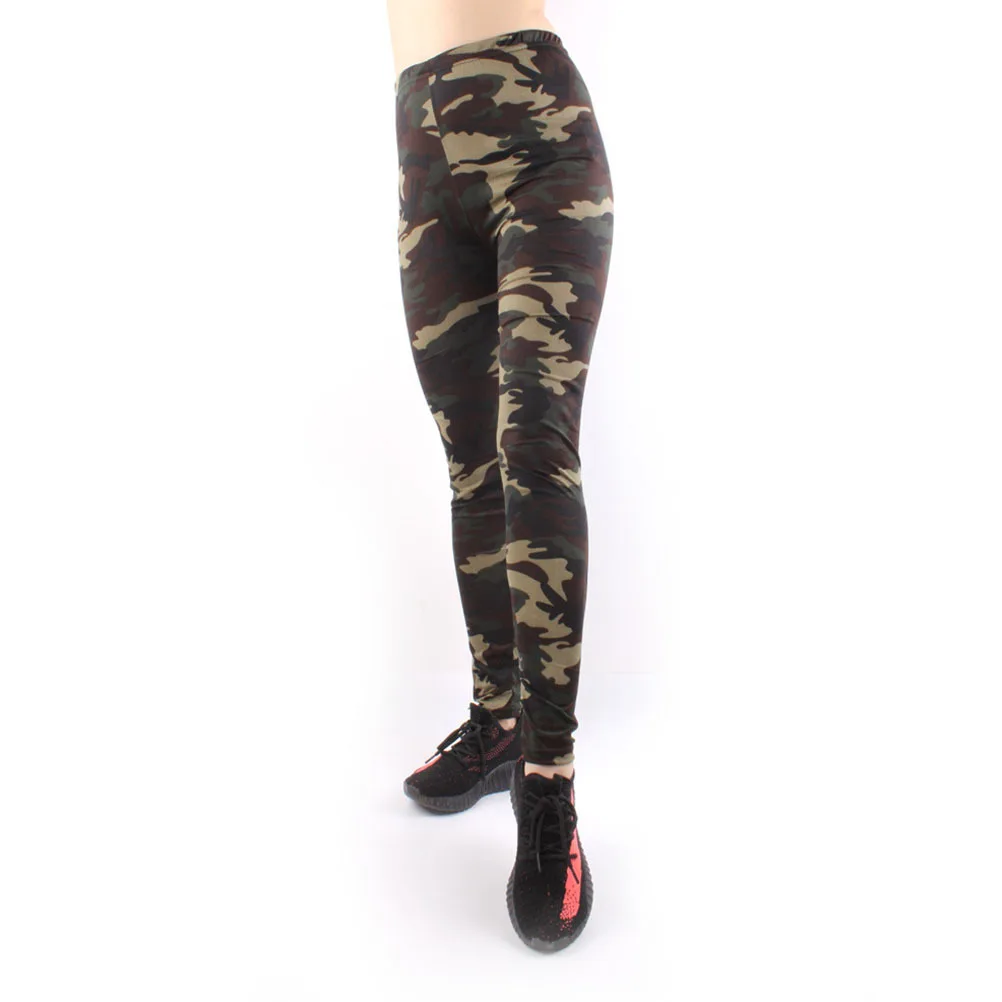 

Green Camouflage Yoga Pant Women Elastic Leggings Workout Gym Tights Slimming Fitness Pilates Barre Dancing Daily Wear