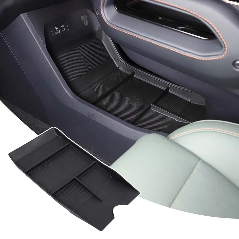 

For Chery iCAR 03 Jaecoo 6 J6 2024 2025 ABS Silicone flocking center console lower central armrest storage box storage