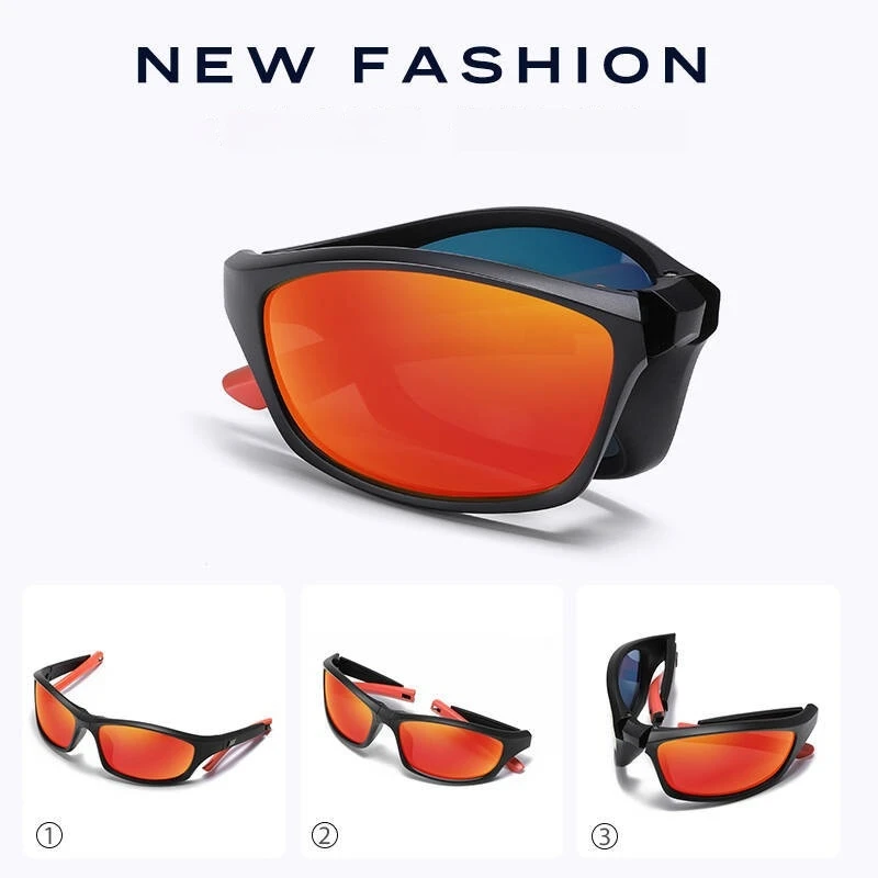 COHK Fashion Foldable Polarized Sunglasses Men Women Brand Design Vintage Portable Folding Sports Outdoor Male Sun Glasses UV400