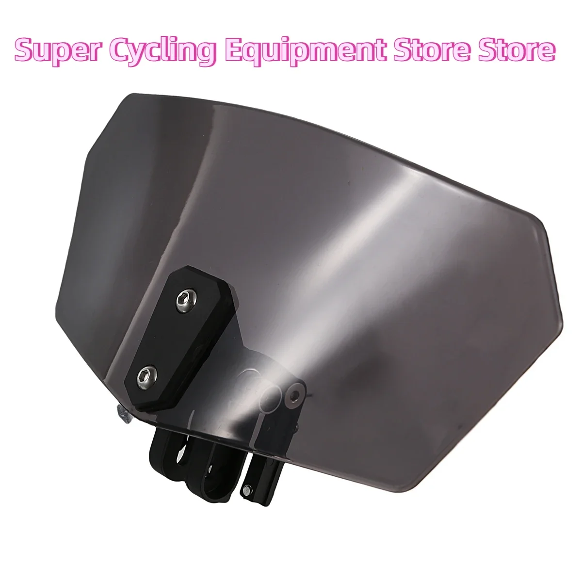 1X Universal Motorcycle Smoke Windscreen Wind Deflector Windshield For Triumph Yamaha Suzuki Honda Harley Touring BMW