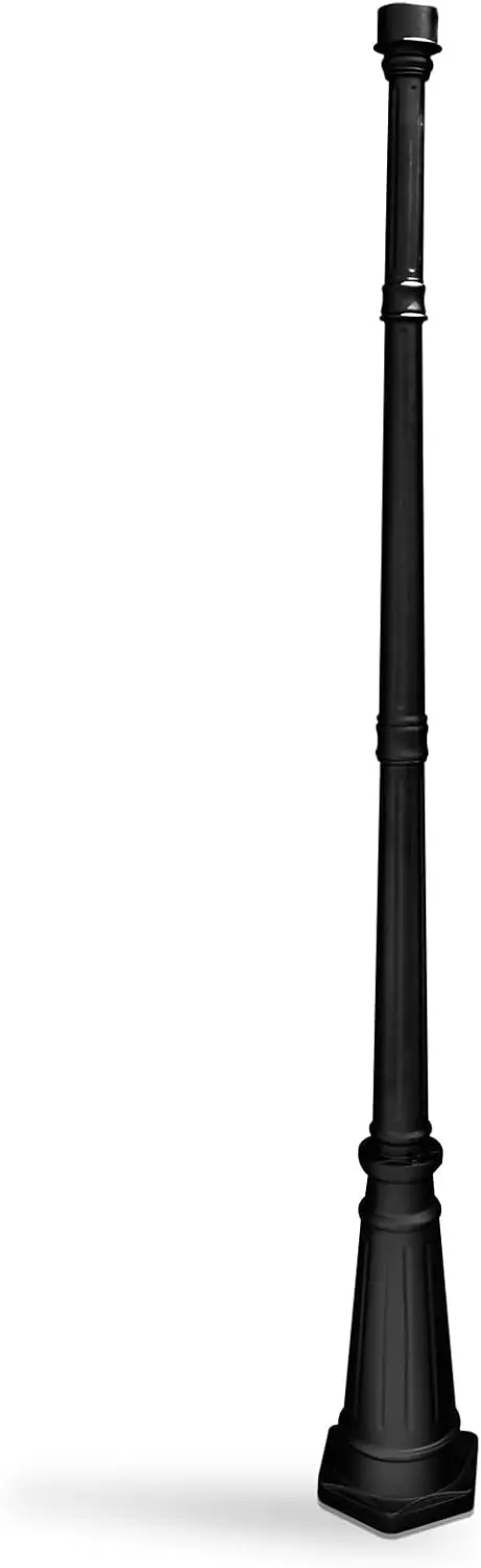 

Универсальный уличный фонарный столб для солнечных светильников, черный литой алюминиевый столб с креплением 3 дюйма, высота 79 дюймов