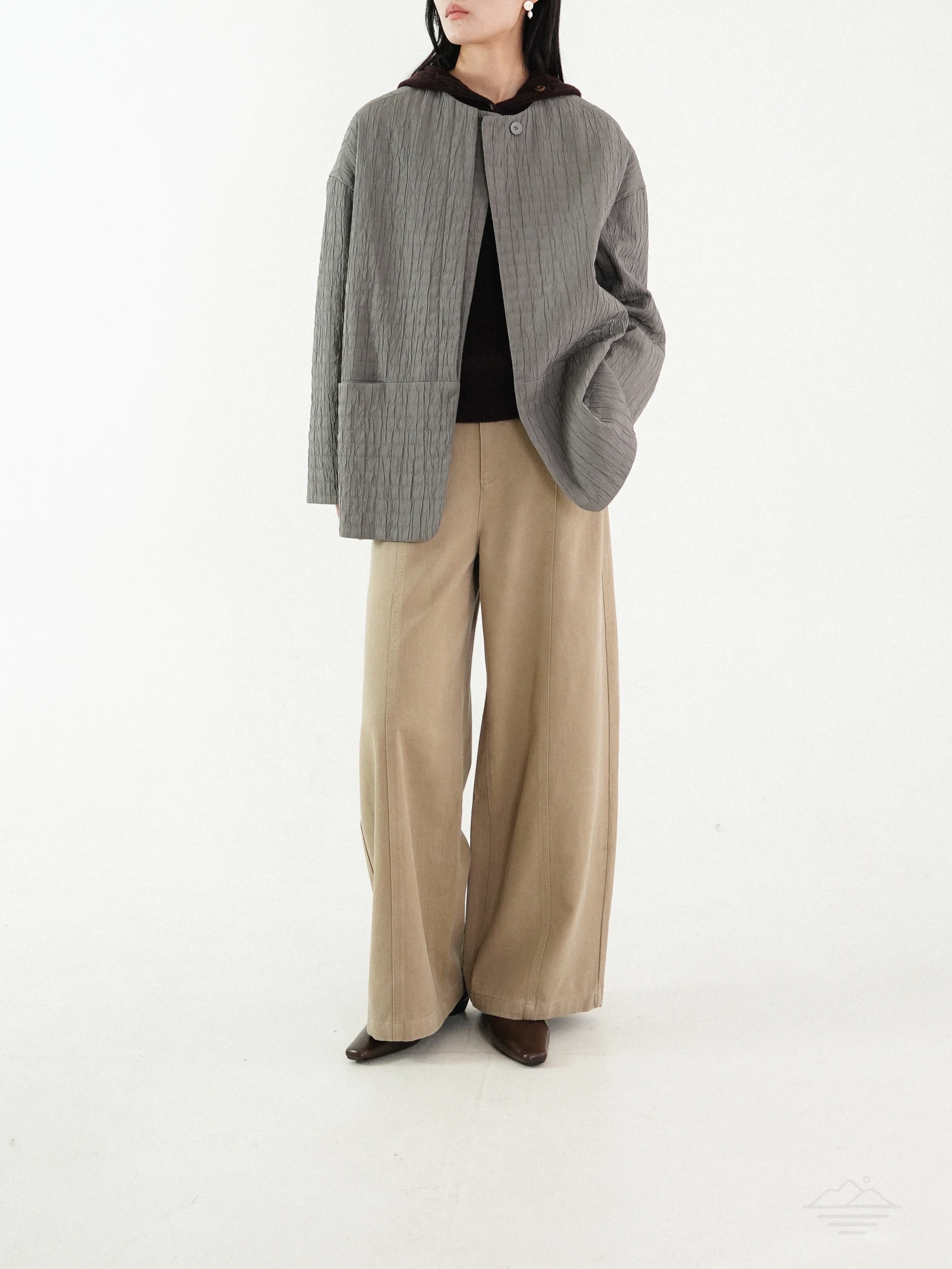 

Moo Wide Leg Pants Casual Silk Cotton Women's Soft Loose but Structured Comfortable Spring Autumn High Waist Straight Tube
