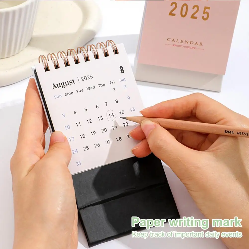 2025 Mini Desk Calendar Annual Planner Standing Calendar To Do List Schedule Organizer Home Office School Supplies