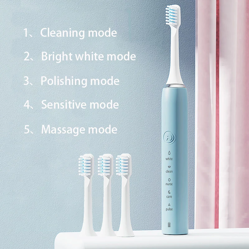 Sonic Electric Toothbrush Rechargeable Tooth Brushes Adult Timer Washable New Ultrasonic Electronic Whitening Cleaning Teeth