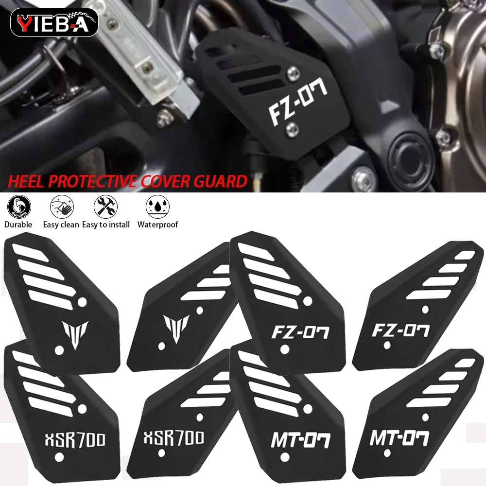 

Motorcycle Parts Heel Protective Guard Cover For YAMAHA MT07 MT 07 FZ-07 FZ07 XSR700 2014 2015 2016 2017 2018-2025 2026 MT-07