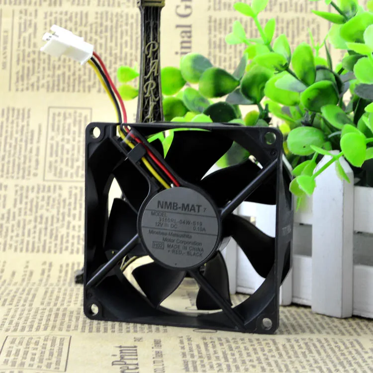 

НОВЫЙ ОРИГИНАЛ 3110RL-04W-S19 DC12V 0.1A 8025 80*80*25 мм 8 см ОХЛАЖДАЮЩИЙ ВЕНТИЛЯТОР