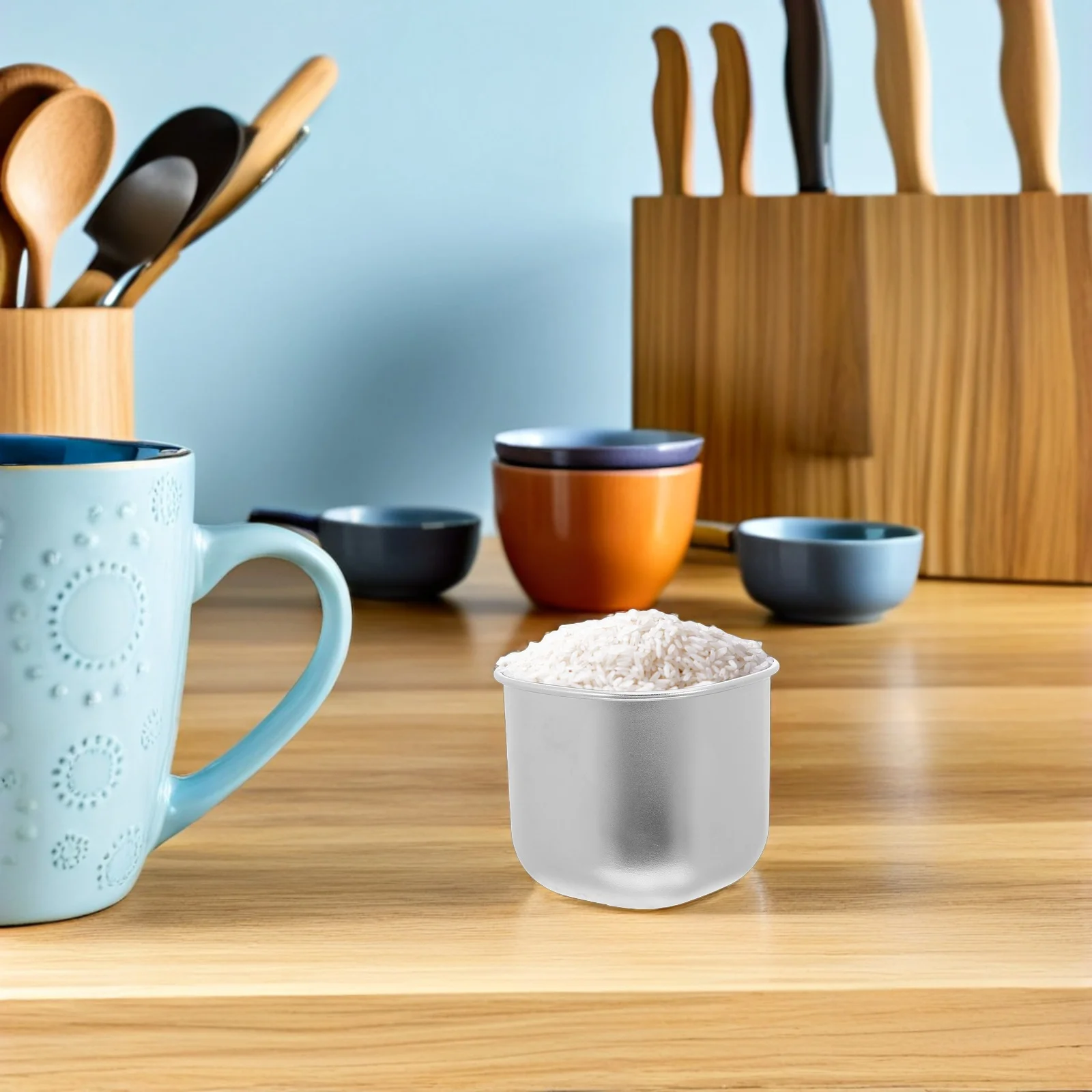 

Rice Cooker Measuring Cup: 260ml Replacement Metal Scoop Japanese Rice Cup Dry Food Measuring Tools for Baking Cooking Grain Por