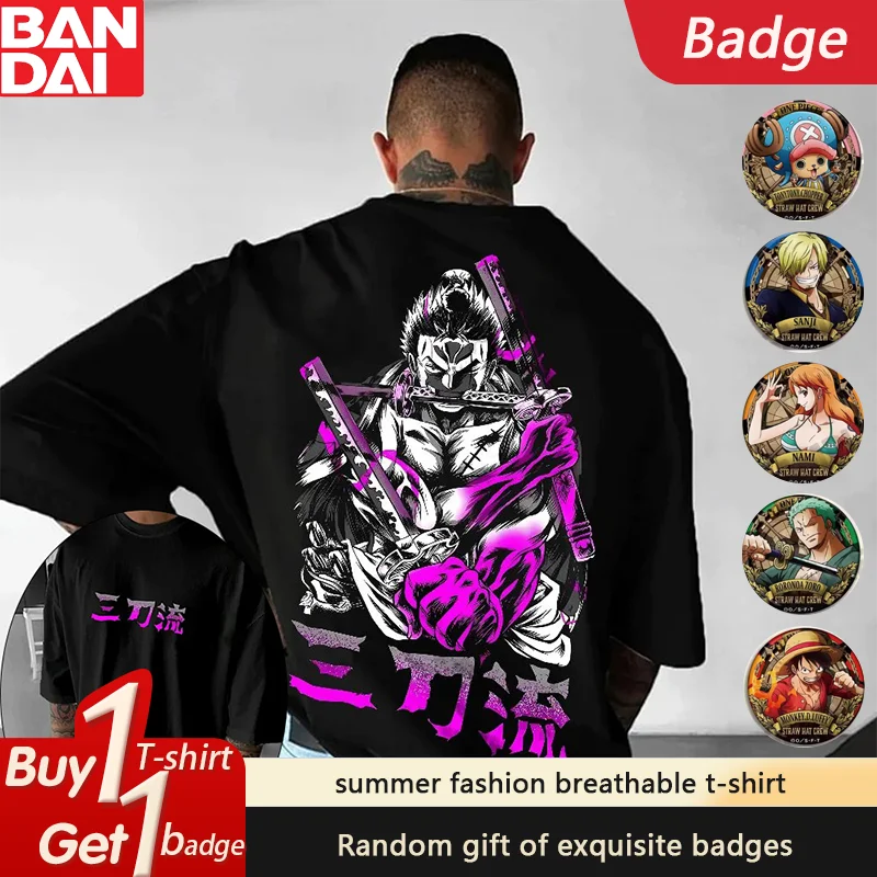 ワンピース日本アニメメンズ Tシャツニカモンキー D. ルフィシーズン綿男親子服半袖