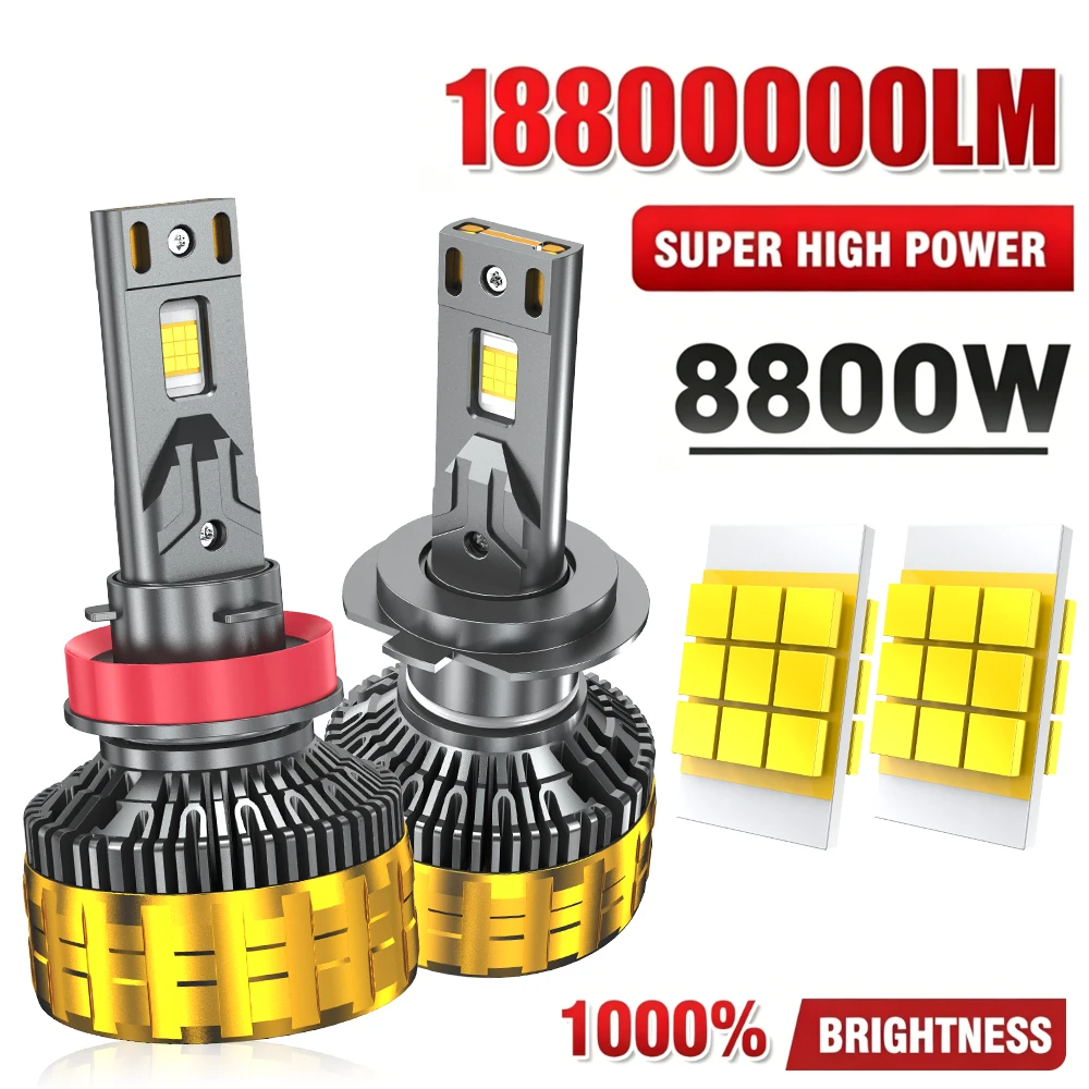 

H7 H4 CANBUS LED Headlight 18800000LM 8800W High Power Super Bright H8 H9 H11 9005 HB3 9006 HB4 9012 Car LED Bulb 6000K 12V