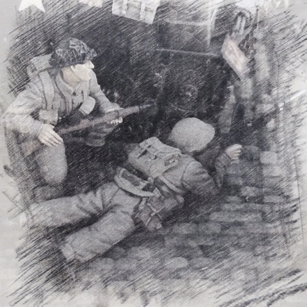 

1/35 Resin Model Figure Kits GK , Two People，No Car，Military Theme，Unassembled And Unpainted，114RCJ