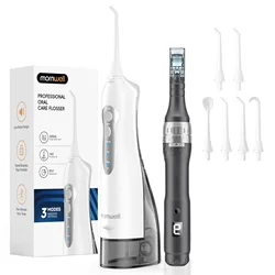 Mornwell Portable Water Flosser for Teeth: 3 Modes Professional Electric Dental Pick for Sensitive Gums, Braces & for Travel Use