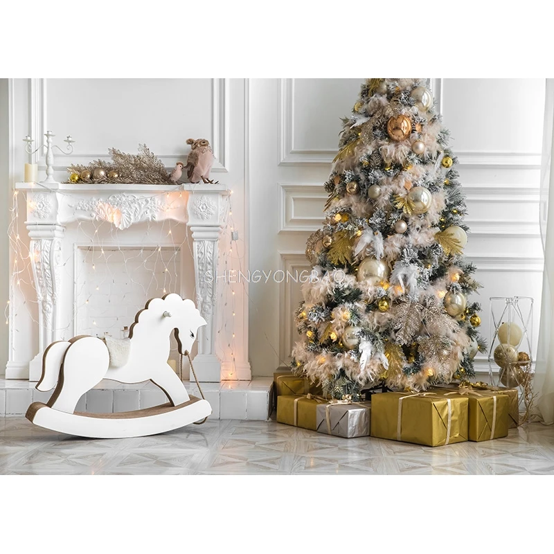 Vinyl Christmas Photography Backgrounds Tree Gift Children Baby Portrait Photo Backdrop For Studio Photocall Props 21519HDY-05