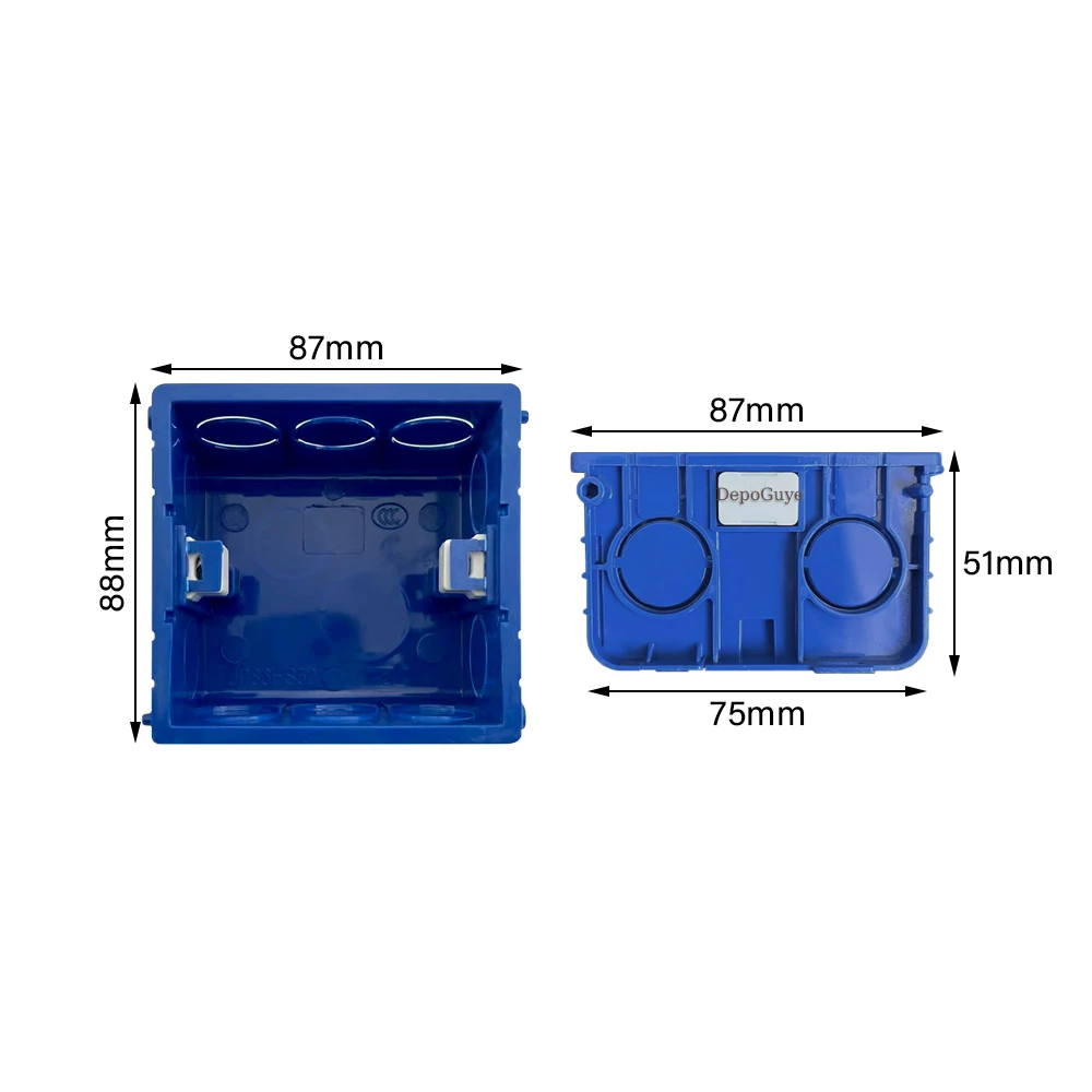 Model 86 General Electric mounting box, switch socket junction box hidden inside mounting box, electrical socket and accessories