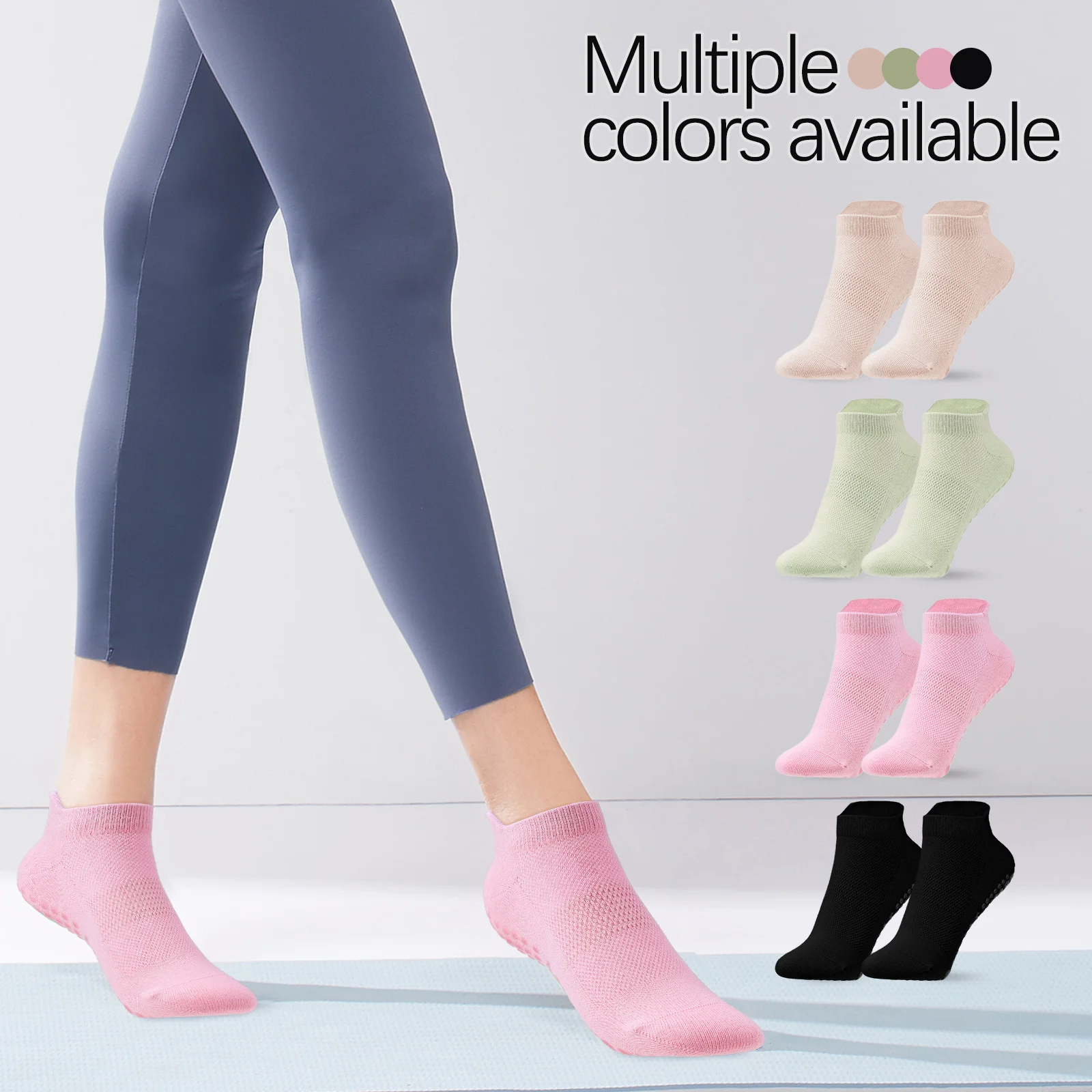 

Anti-Slip Yoga Women Cotton For Pilates Breathable Fitness Wear Ankle Socks Womens Running Socks