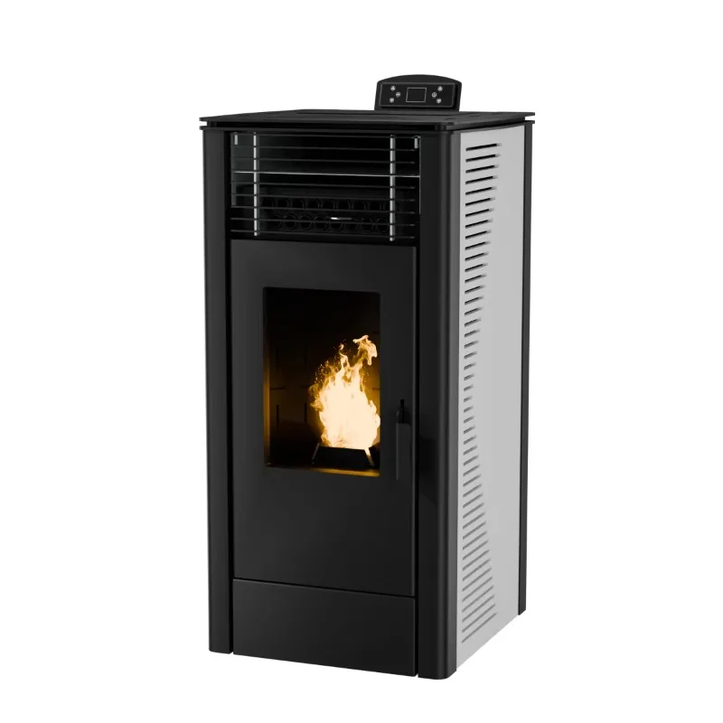 مواقد حبيبات فولاذية داخلية حديثة مع جهاز تحكم عن بعد للكتلة الحيوية، جدار خشبي، مدفأة بدون دخاني لاستخدام غرفة المعيشة