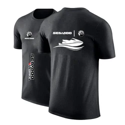 2023 Sea Doo Seadoo Moto Quick Dry New Men T Shirt Short Sleeve Casual Skinny Tops Summer Gym Fitness Clothing