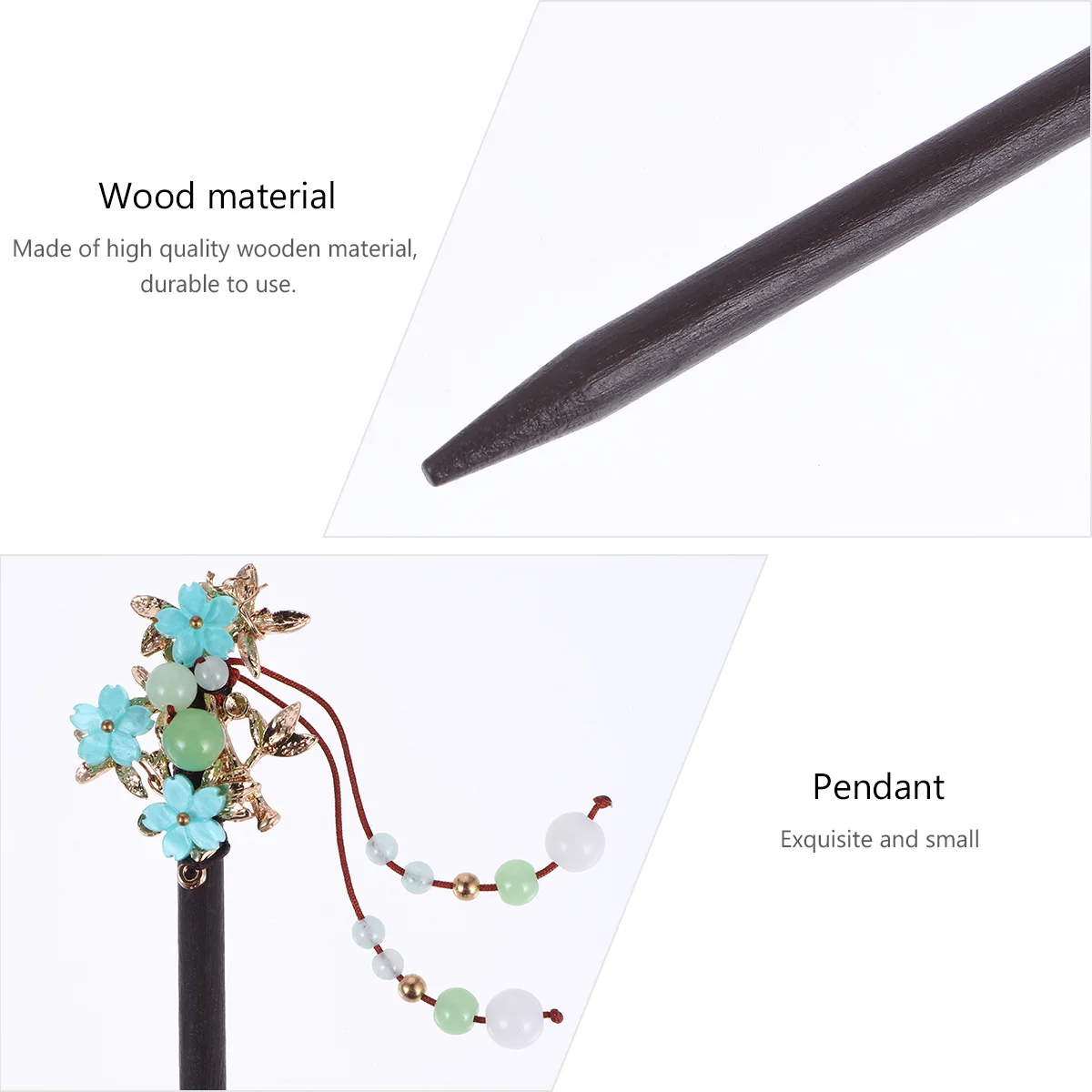 

Buyao Liusu Wooden Hairpin for Women Antiquities Stick Headress Bride Vintage Accessories