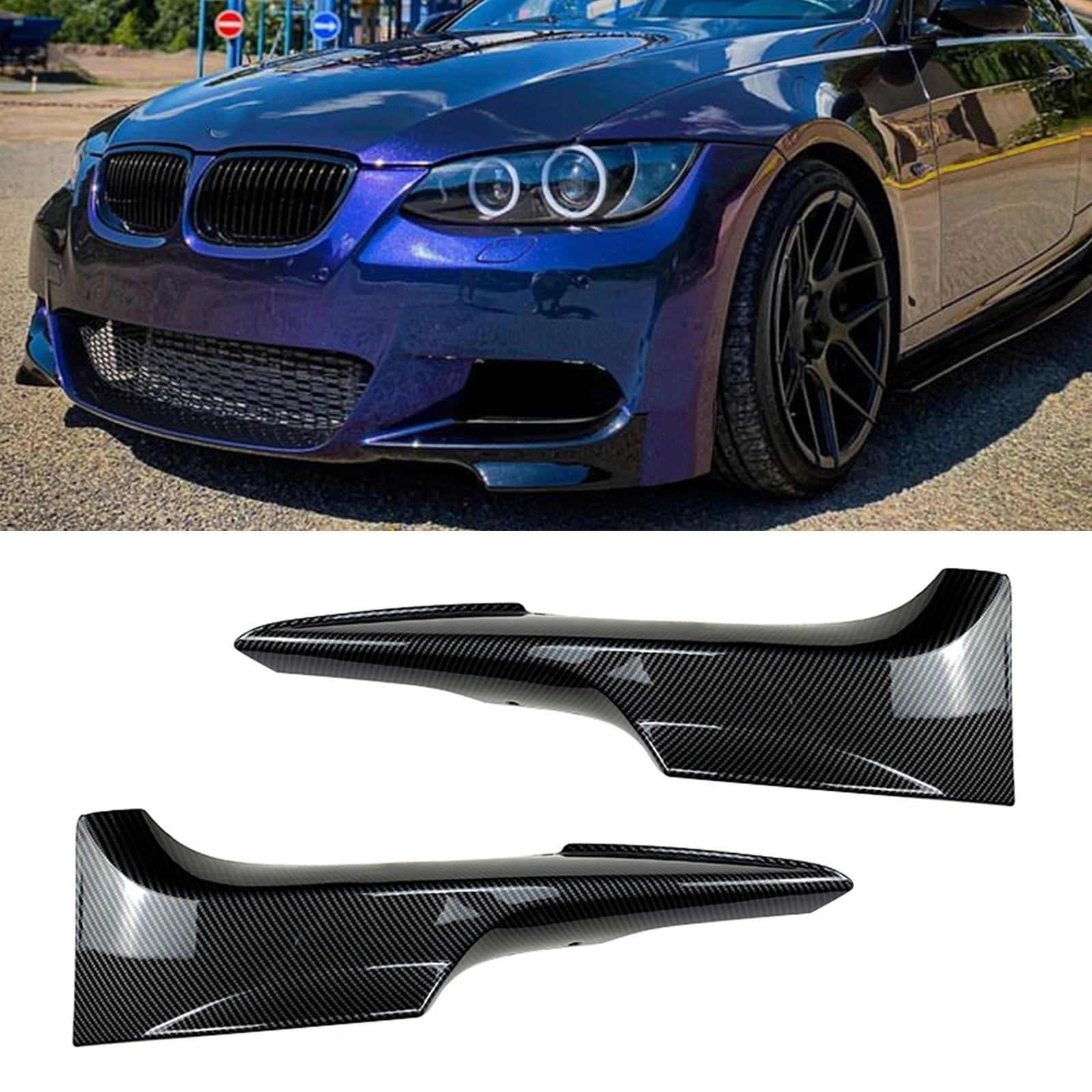 

For BMW 3 Series E92 E93 M-Tech 2006-2009 Coupe 2-Door Front Bumper Side Splitter Cover Car Air Vent Intake Lower Spoiler Lip