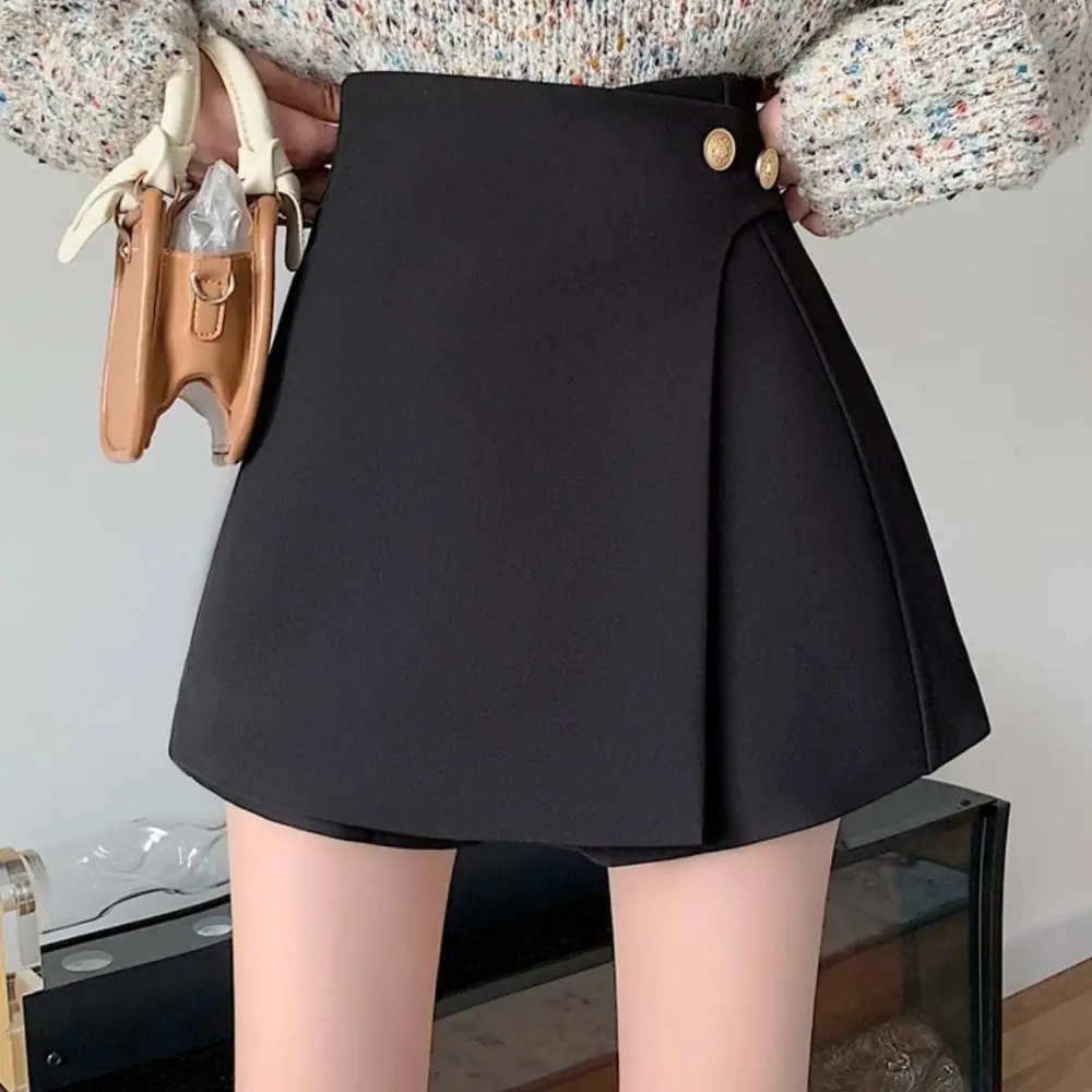 Asymmetrical A-line Fake Two-piece Shorts High Waist Slim Fit Golf Sports Mini Skirt Shorts Streetwear Trousers Spicy Girl Style