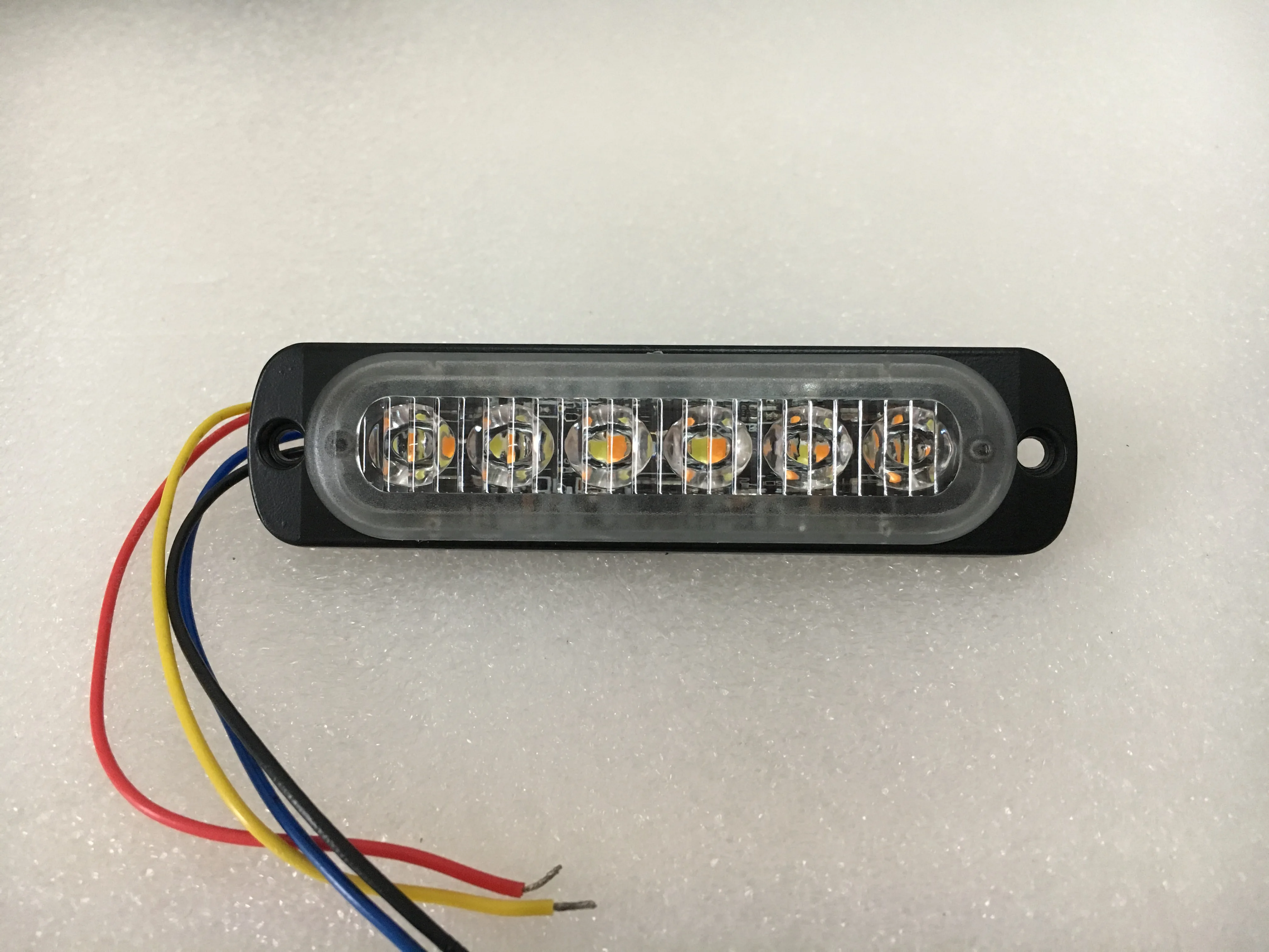 

1pc Dual Color Extra thin LED warning light for Police Ambulance Fire Truck LED Grill Tail Side Marker Strobe light