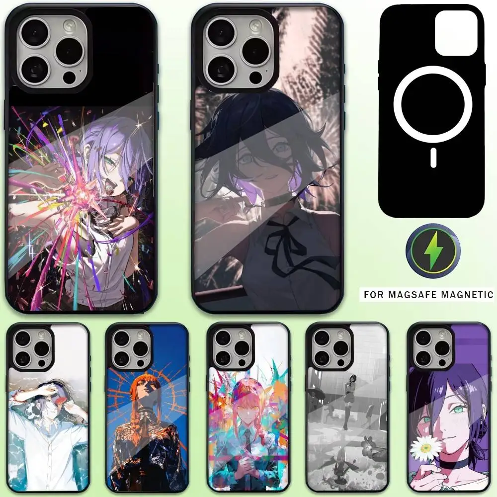 

C-Chainsaw Man R-Reze Phone Case For iPhone17,16,15,14,13,12,11 Plus,Pro Max Magnetic Magsafe Wireless Charging