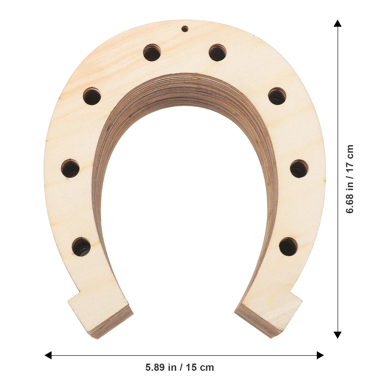 24-delige bloemenslinger voor decoratie hoefijzerchips houten uitsparingen vorm kerst graffiti slice prop onafgewerkt kantoor