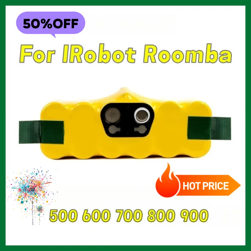 

14.4V Is Used for The Battery of IRobot Roomba Series 500, 600 and 700 Robotic Vacuum Cleaners