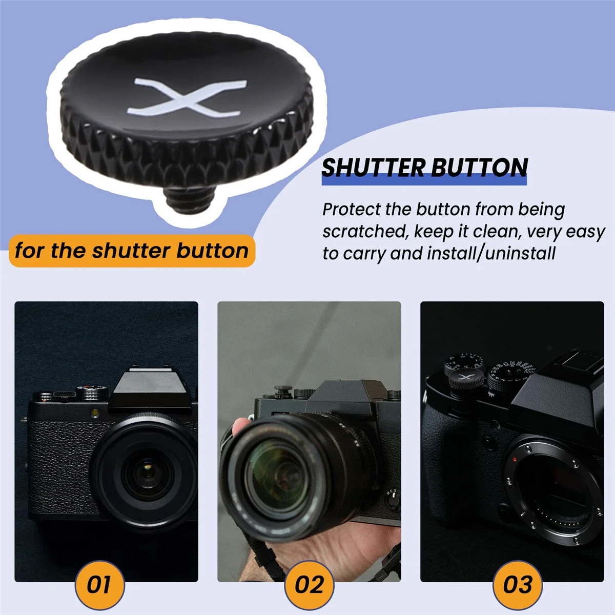 Suitable for X100V X100F X100S X30 X10 XT30 XT20 XT10 XT4 XT3 XT2 XE3 XE2 Camera Shutter Button Accessories B