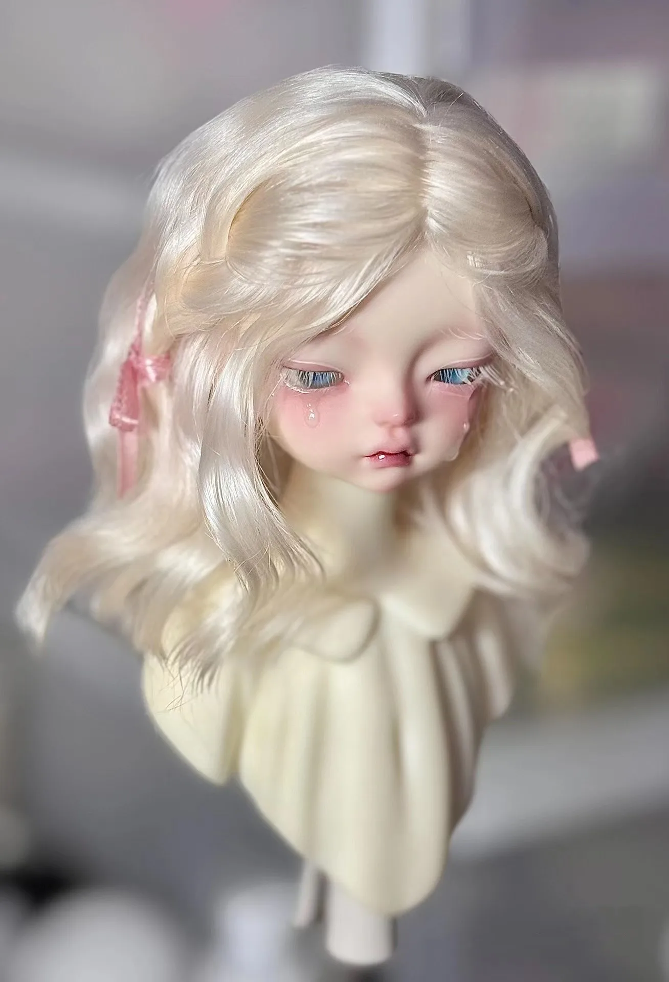 1/6 BJD Doll Mohair Curly Styling Wig, SD MSD MDD Doll Hair Free Shipping