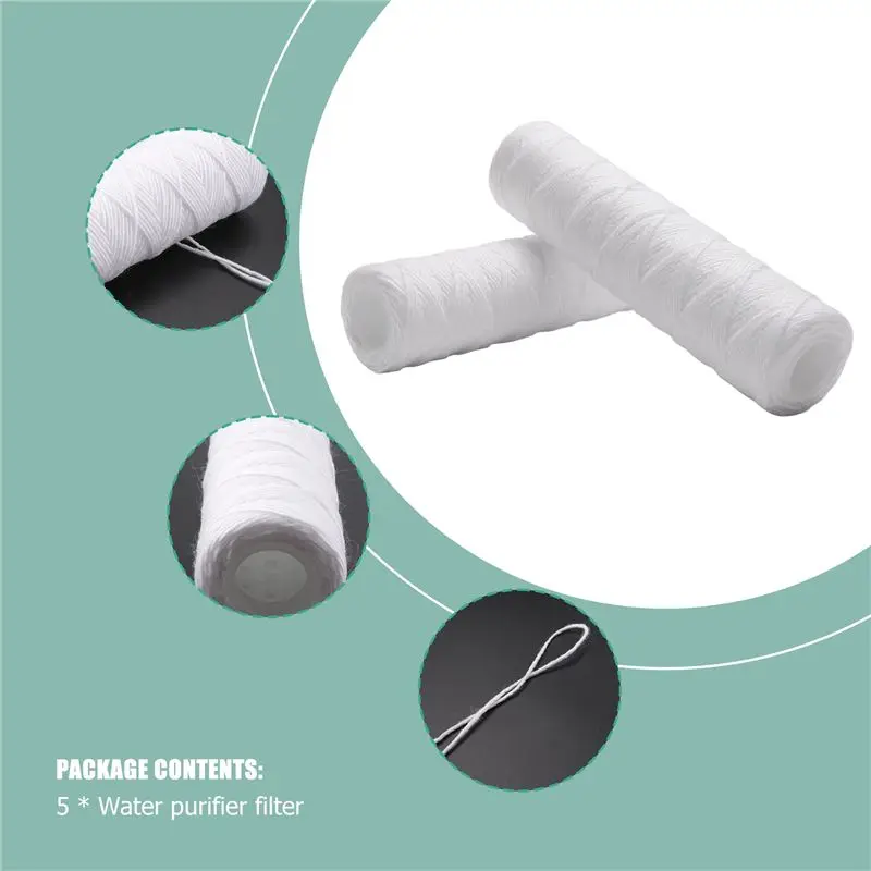 【high-grade】5-micrometre-10-x-25-inch-string-wound-sediment-water-filter-cartridge-whole-house-sediment-filtration-universal-r