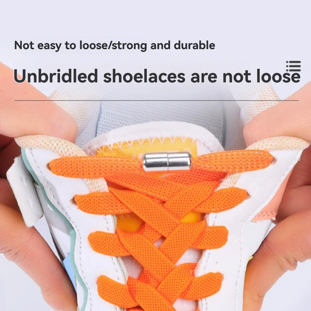 

Новые капсульные пряжки, версия, эластичные шнурки без завязок, шнурки для обуви с металлическим замком для детей и взрослых, кроссовки, бесплатные эластичные шнурки