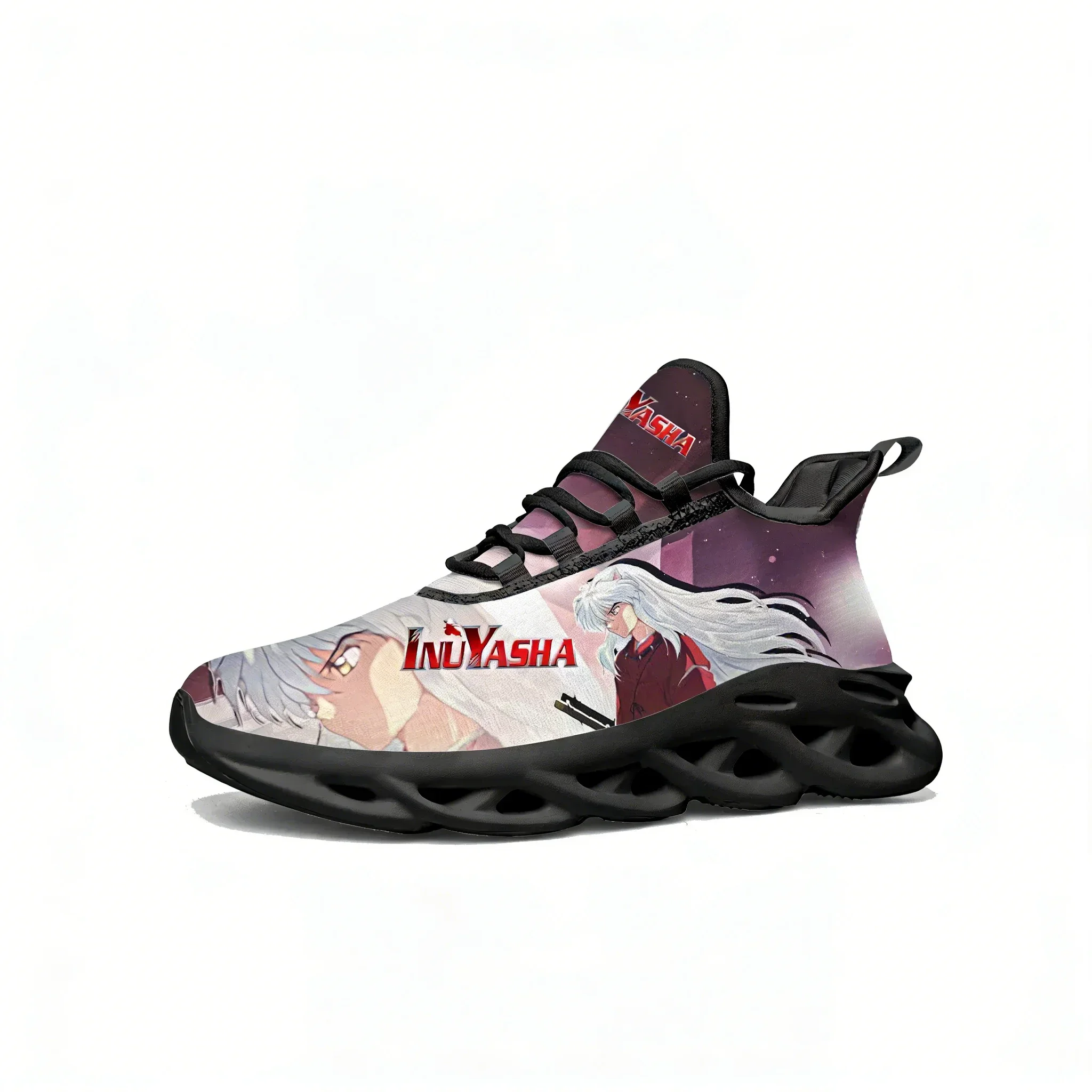 

Inuyasha Flats Sneakers Men Women Teenager Sports Running Shoes High Quality Japanese Anime Cartoon Custom Lace Up Mesh Footwear