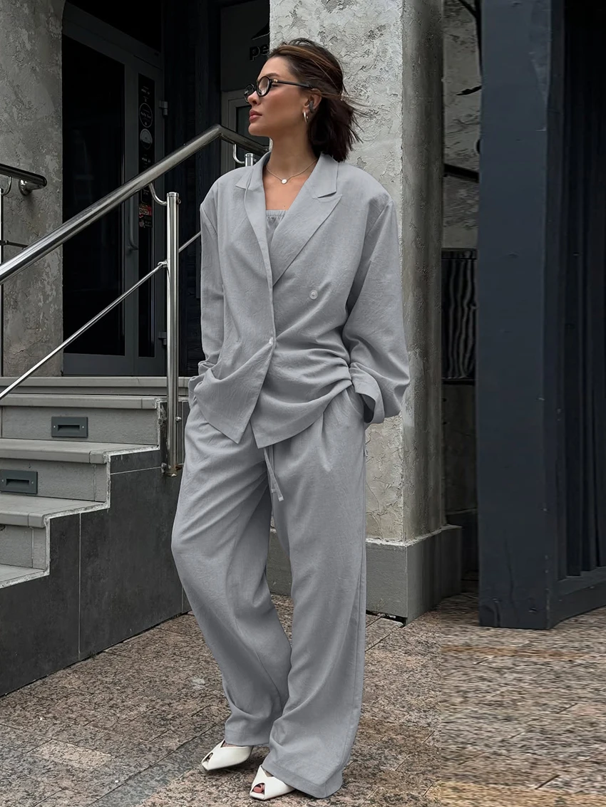 

Marthaiqiqi модный женский комплект одежды для сна, сексуальная пижама с отложным воротником, ночная рубашка с длинными рукавами, брюки, женская ночная рубашка, костюм из 2 предметов