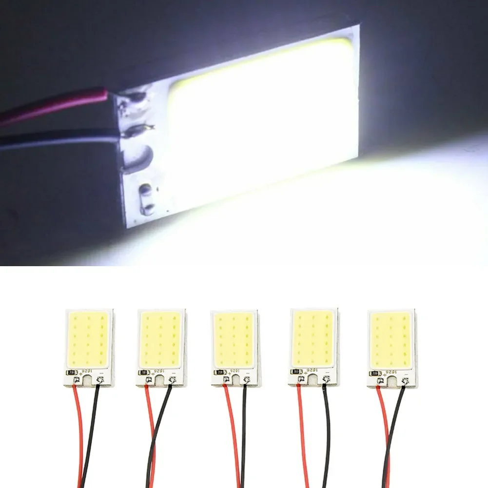 DC12V COB 자동차 인테리어 돔 전구, 18LED 패널, 페스툰 램프, 독서 램프, 장식 조명, 자동차 인테리어 부품, 5 개