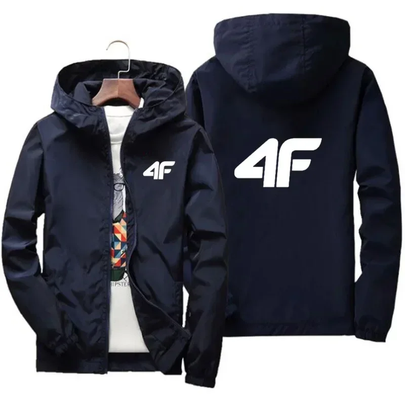 

2026 Neue Herren-Sportjacke, Modische Herrenjacke, Winddicht und Wasserdicht mit Reißverschluss und Kapuze, Frühlingsutdoorjacke