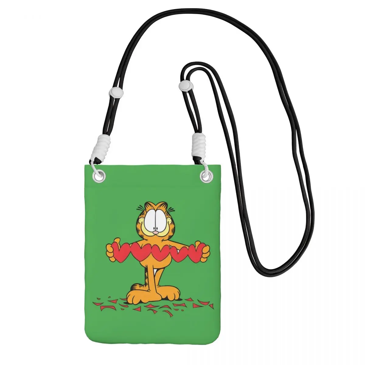 

Кошелек для смартфона G-Garfielded на заказ с ремешком, сумка через плечо с милым котом, женская и мужская сумка для велоспорта, кемпинга, мобильного телефона