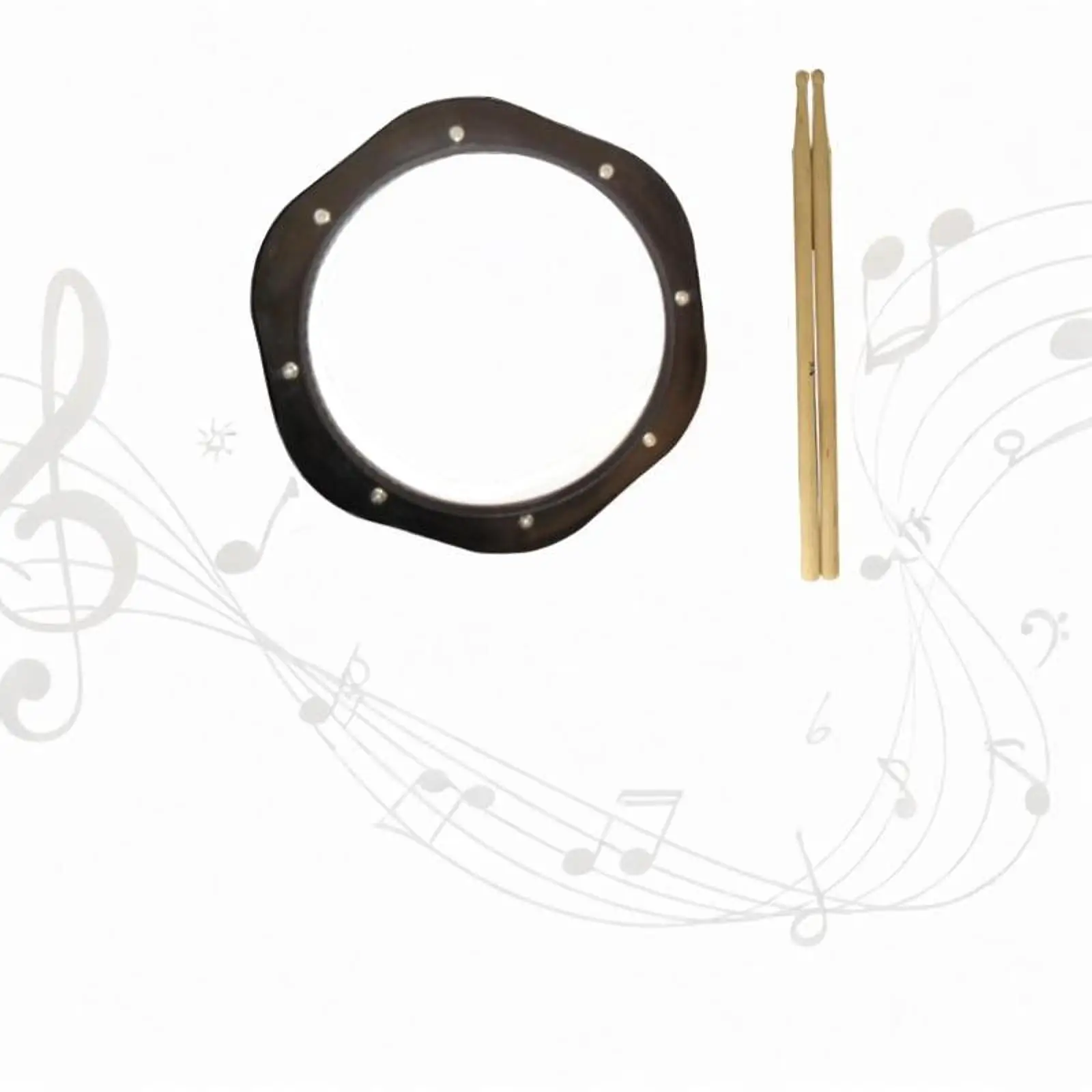 Drum Pad 8 Inch Training Silent Rubber Dumb Drum Percussion Practice Pad for Kids Musical Accessories Learning