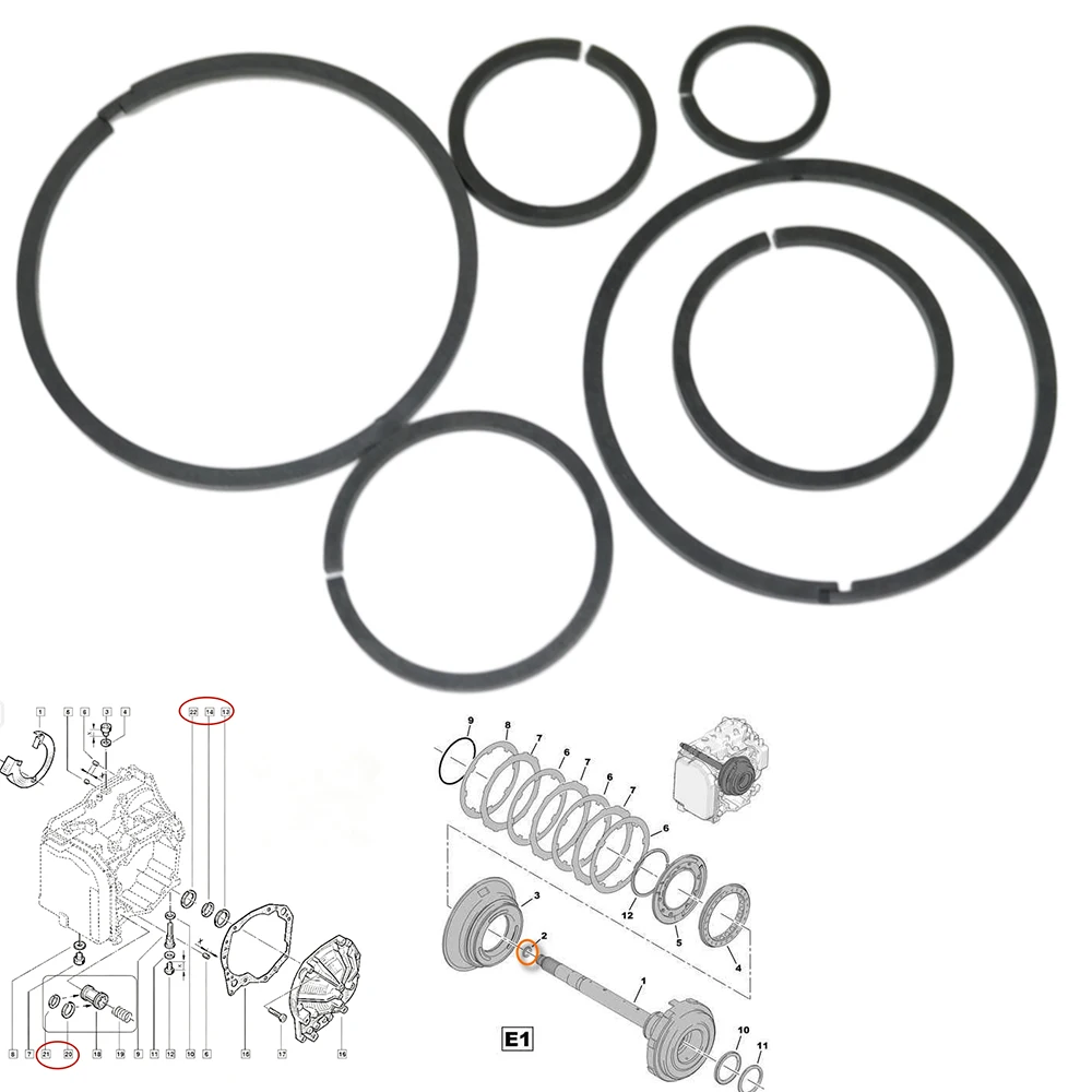 DPO DP8 DP2 Automatic Gearbox O-rings Oil Seal Rings Kit For Renault Clio Fluence Kangoo Logan Megane Sandero Scenic Symbol