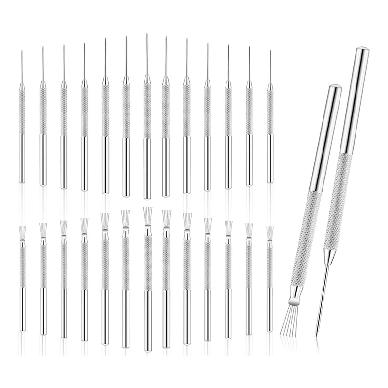 30 Stuks Klei Keramische Naaldgereedschap En Aardewerk Veren Draad Textuur Gereedschap Aardewerk Sculptuur Detail Gereedschap